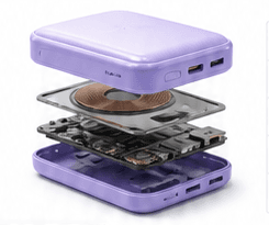 Exploded view of a customized power bank